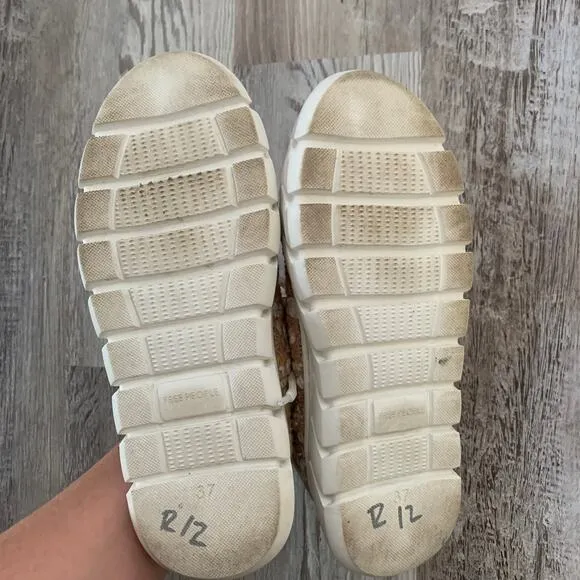 Free People Catch Me If You Can Crochet Sneakers in Blush Combo- Size 7