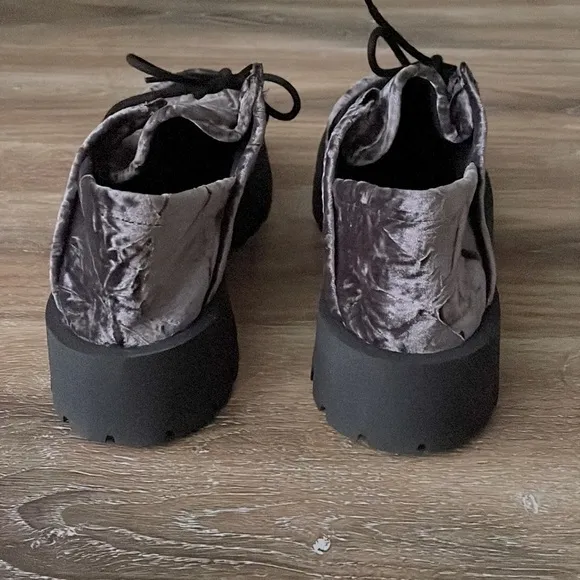Free People Convertible Velvet Oxfords Loafers NWOT