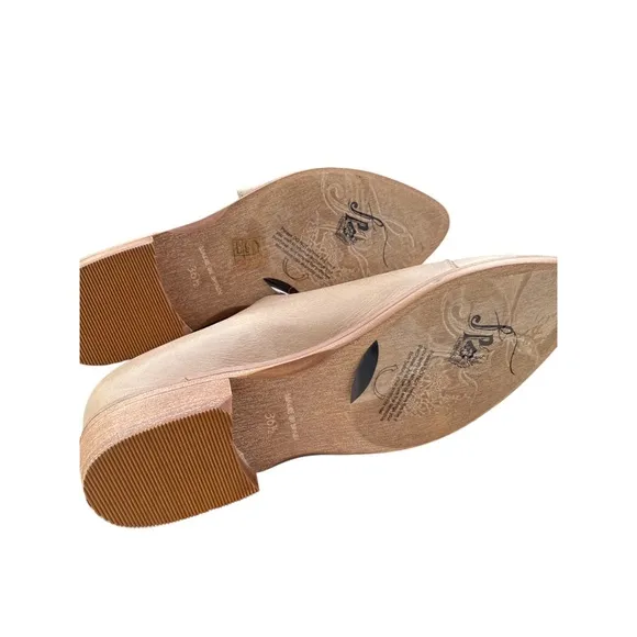 Free People Cream Flats with Modern Loafer Design