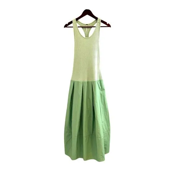 Free People Drops Of Venus Midi Dress Green Sz Medium Vacation Spring Summer NWT