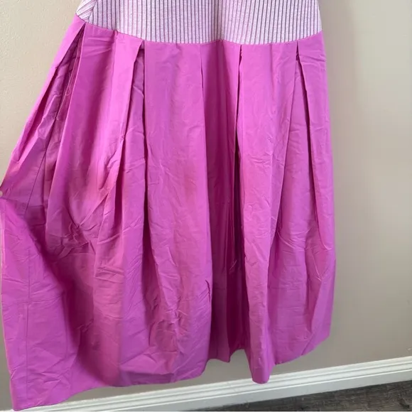 Free people Drops Of Venus Midi Dress Knit Bubble Skirt Magenta Pink Size Small