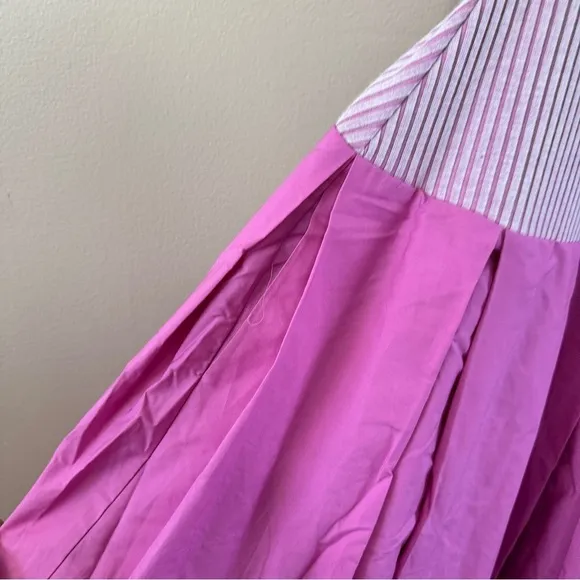 Free people Drops Of Venus Midi Dress Knit Bubble Skirt Magenta Pink Size Small