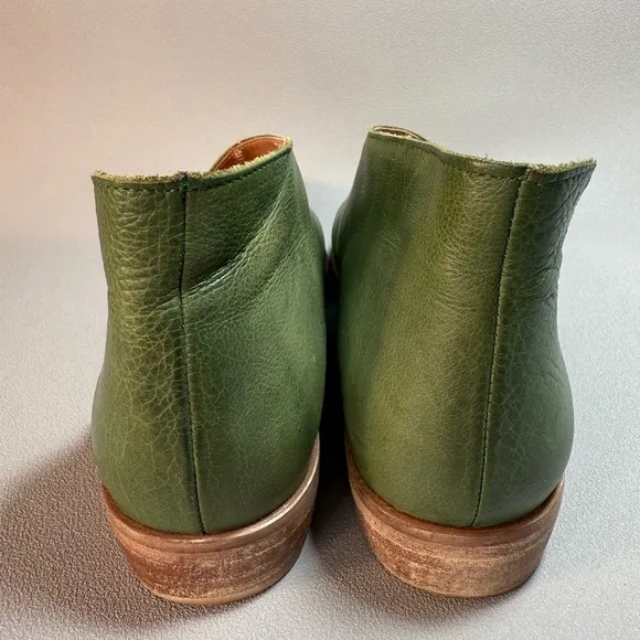 Free People Holly Green Royale Flats Leather Booties EU 37