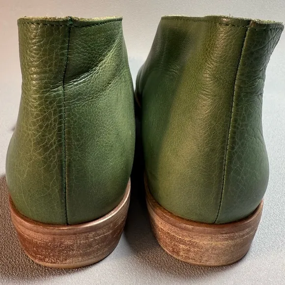 Free People Holly Green Royale Flats Leather Booties EU 37