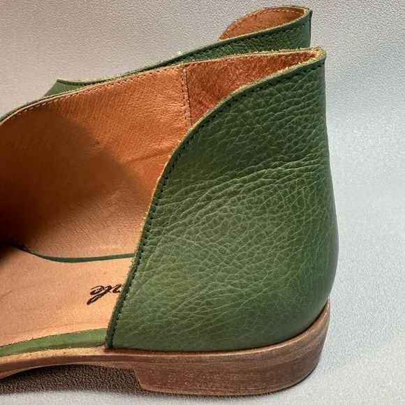 Free People Holly Green Royale Flats Leather Booties EU 37