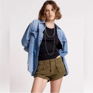 Free People OneTeaspoon Cadet Bandits Low-Waist Shorts