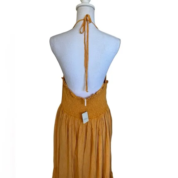 Free People Pintuck Paradise Maxi Dress Large new with tags