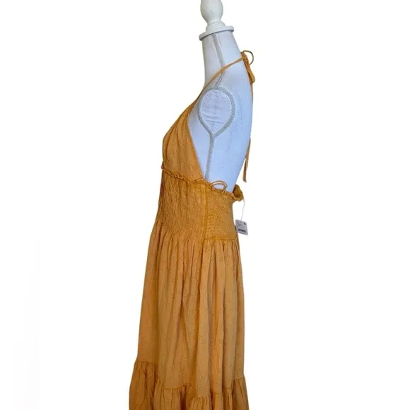 Free People Pintuck Paradise Maxi Dress Large new with tags