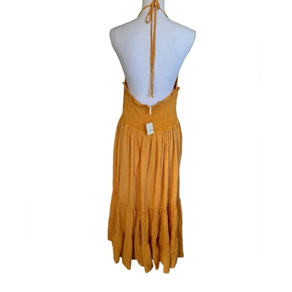 Free People Pintuck Paradise Maxi Dress Large new with tags