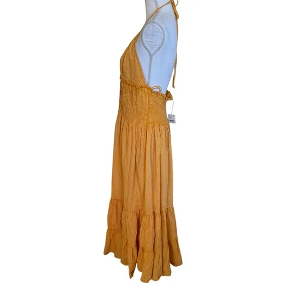 Free People Pintuck Paradise Maxi Dress Large new with tags