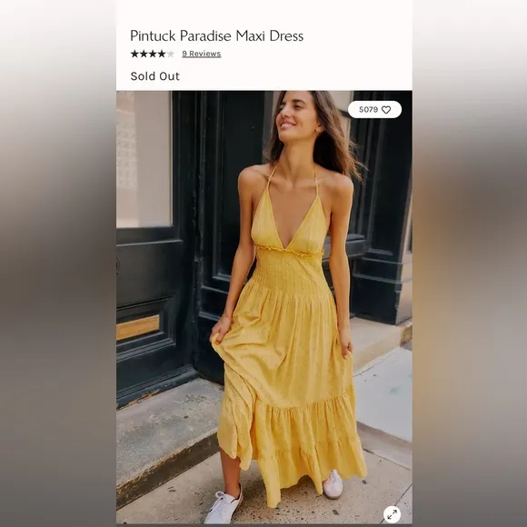 Free People Pintuck Paradise Maxi Dress