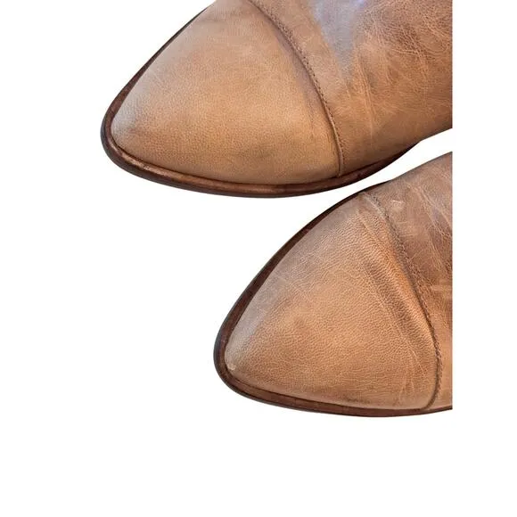 Free People Royale Flats Slip On Cut Out Leather Booties Women's Size 38 (US 8)