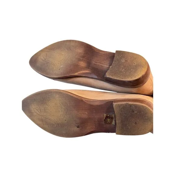 Free People Royale Flats Slip On Cut Out Leather Booties Women's Size 38 (US 8)