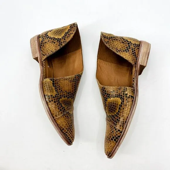 Free people Snakeskin Royale D'Orsay Flats