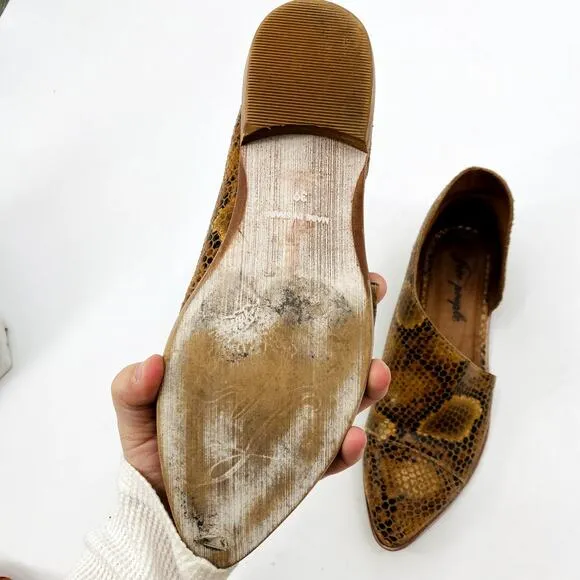 Free people Snakeskin Royale D'Orsay Flats