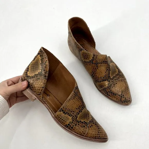 Free people Snakeskin Royale D'Orsay Flats