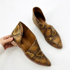 Free people Snakeskin Royale D'Orsay Flats