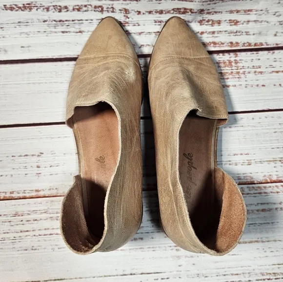 Free People taupe Royale leather flats