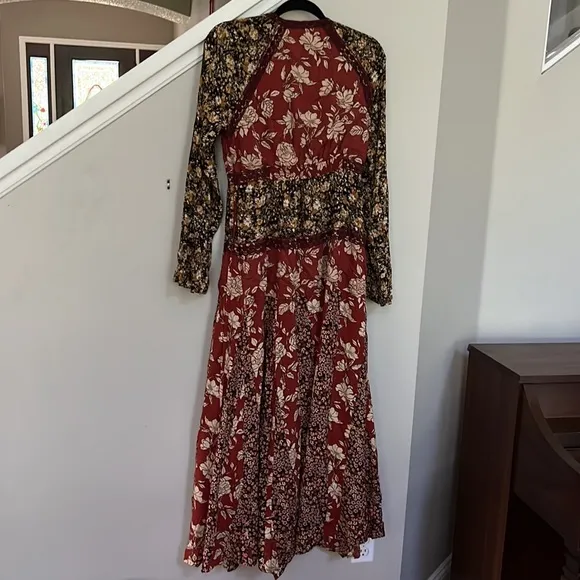 Free People Tilda Wrap Dress In Neutral Combo
