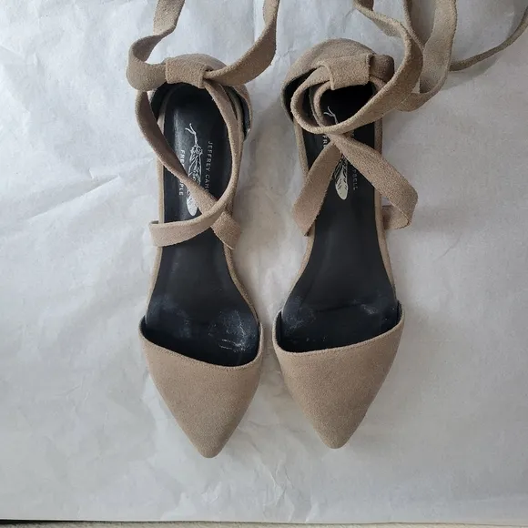 Free People x Jeffrey Campbell Pointed Toe Ankle Tie Flats Summer Sandals 6.5