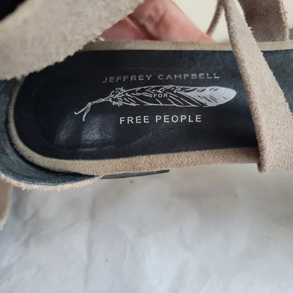 Free People x Jeffrey Campbell Pointed Toe Ankle Tie Flats Summer Sandals 6.5