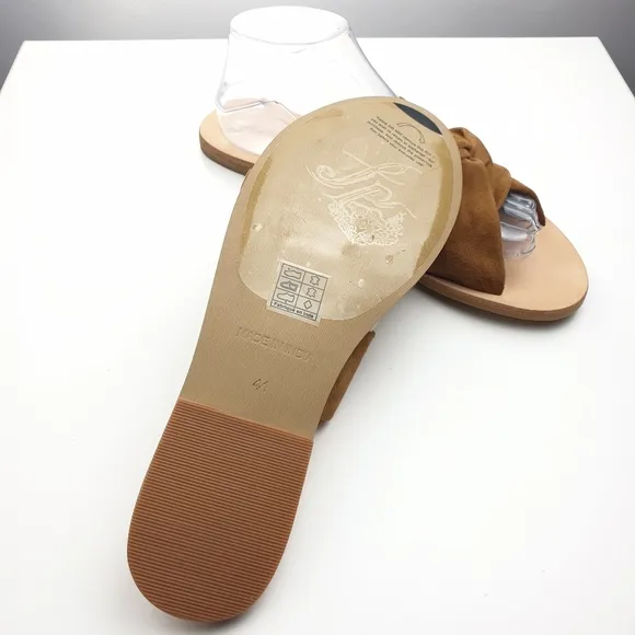Free PeopleRio Vista slip-on sandals tan suede leather open toe flats EU41