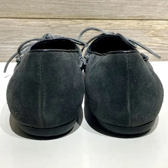 Frette By Harrys London EU 40, US 9 Gray Suede Shoes Drivers Loafer Apron Toe