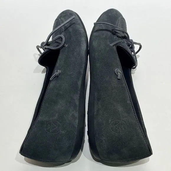 Frette By Harrys London EU 40, US 9 Gray Suede Shoes Drivers Loafer Apron Toe