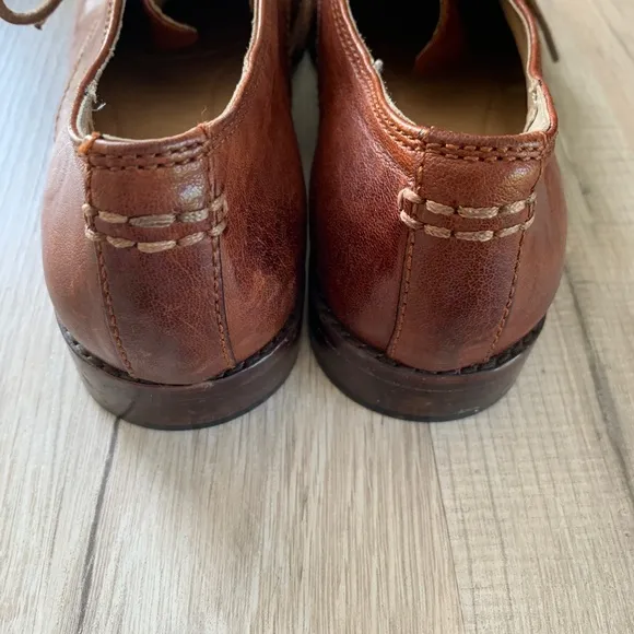 Frye Cognac Leather Lace Up Oxfords