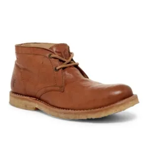 FRYE Hudson Chukka Cognac Leather Boots Size 8M