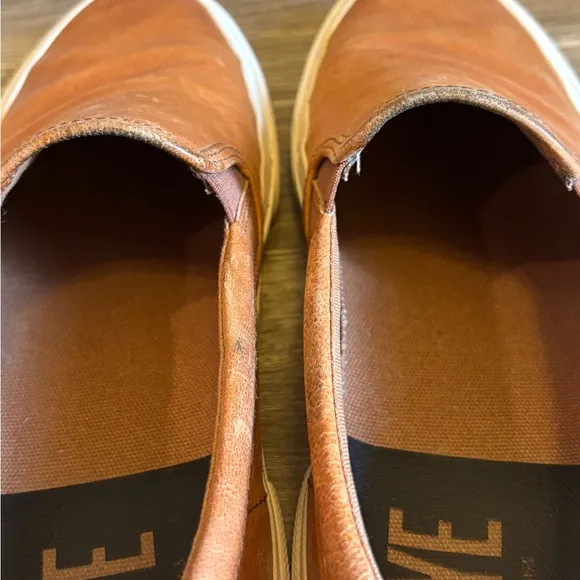 Frye Mens Leather Loafers Size 11 Cognac