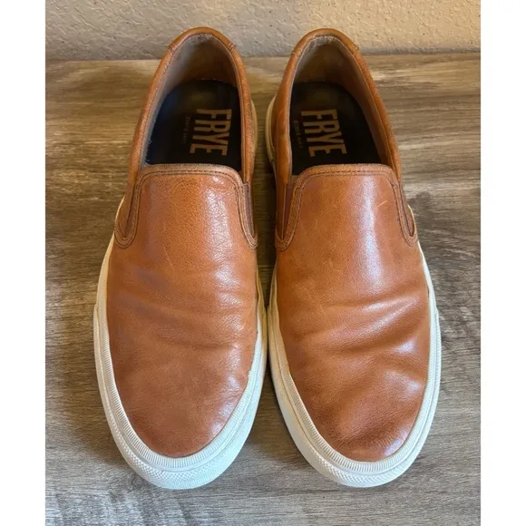 Frye Mens Leather Loafers Size 11 Cognac