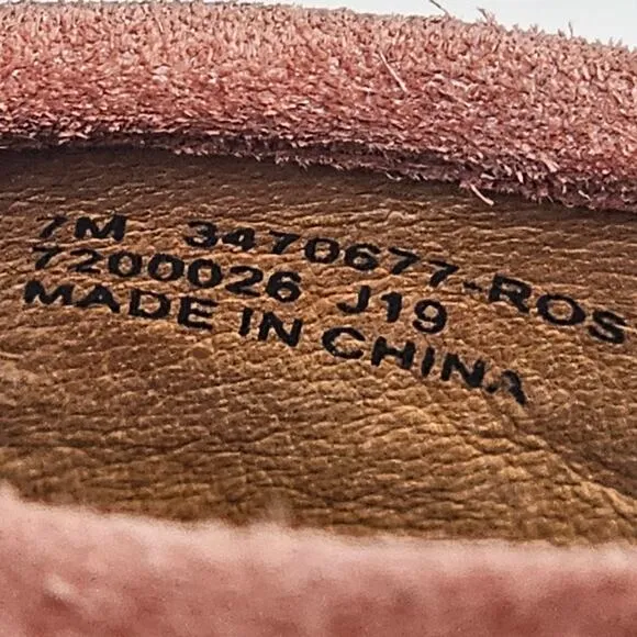 Frye Regina Ballet Flat Rosewood Suede Size 7 M