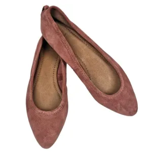 Frye Regina Ballet Flat Rosewood Suede Size 7 M