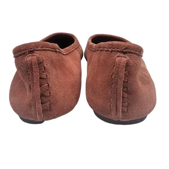 Frye Regina Ballet Flat Rosewood Suede Size 7 M