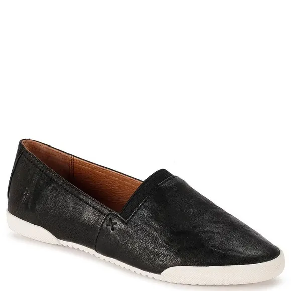 FRYE Women's Melanie Slip On Leather Sneakers Black Size 9 NEW