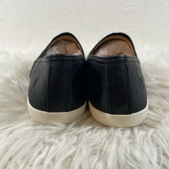 FRYE Women's Melanie Slip On Leather Sneakers Black Size 9 NEW
