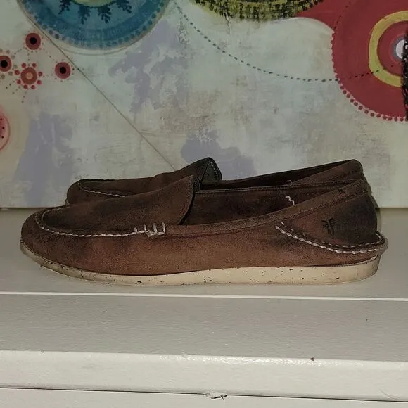 Frye Mason Venetian Elk Slip On Leather Loafers Mens Size 10
