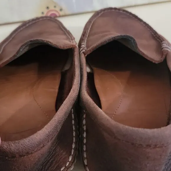 Frye Mason Venetian Elk Slip On Leather Loafers Mens Size 10