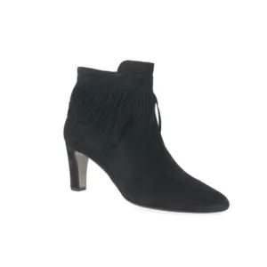 Gabor Ladies Modern Suede Ankle Boots in Black Size UK 5 / US 7