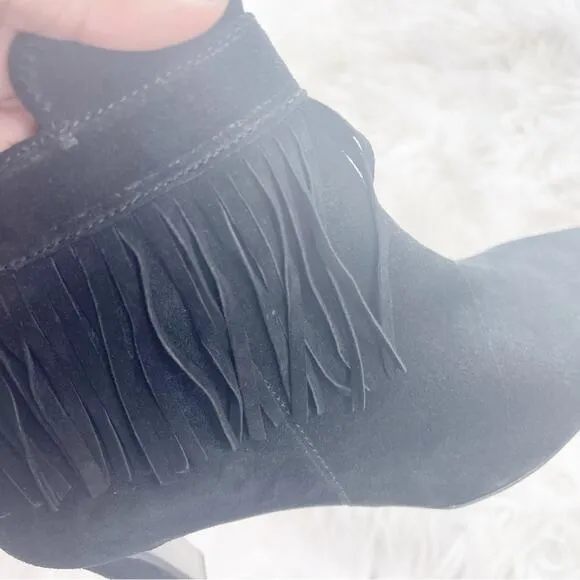 Gabor Ladies Modern Suede Ankle Boots in Black Size UK 5 / US 7