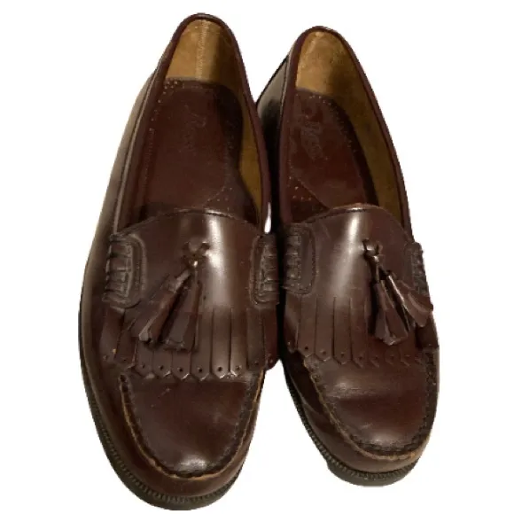G.H. Bass &amp; Co. Leather Tassel Slip On Loafers Men's Size 9 Burgandy