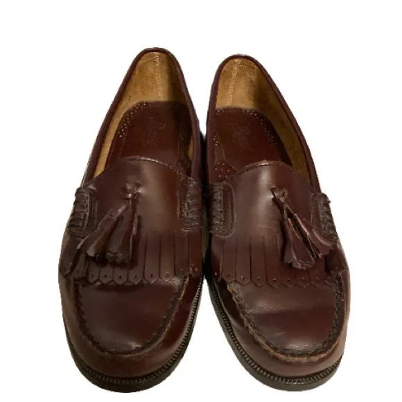 G.H. Bass &amp; Co. Leather Tassel Slip On Loafers Men's Size 9 Burgandy