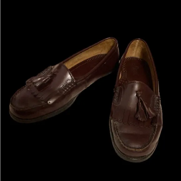 G.H. Bass &amp; Co. Leather Tassel Slip On Loafers Men's Size 9 Burgandy