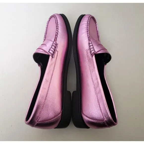 G.H Bass Weejuns Whitney Easy Loafers in Pink Metallic