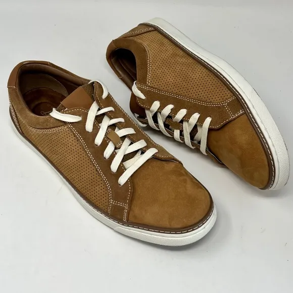 G.H.Bass &amp; Co. George men's tan leather/suede lace up sneakers size 11