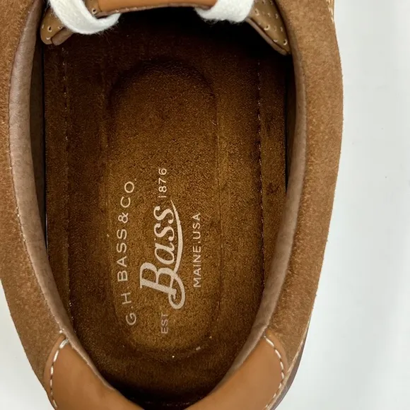 G.H.Bass &amp; Co. George men's tan leather/suede lace up sneakers size 11