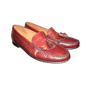 G.H.Bass &amp; Co.VTG USA Made Weejuns Layton Burgundy Kiltie Tassel Loafers Sz 10.5