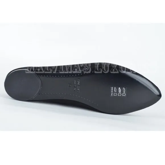 GIUSEPPE ZANOTTI SHOES STUDDED BLACK SUEDE LEATHER FLATS