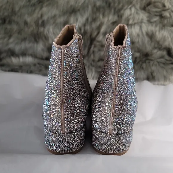 Glamorous Betsey Johnson Cady Rhinestone Girls  Ankle Boots